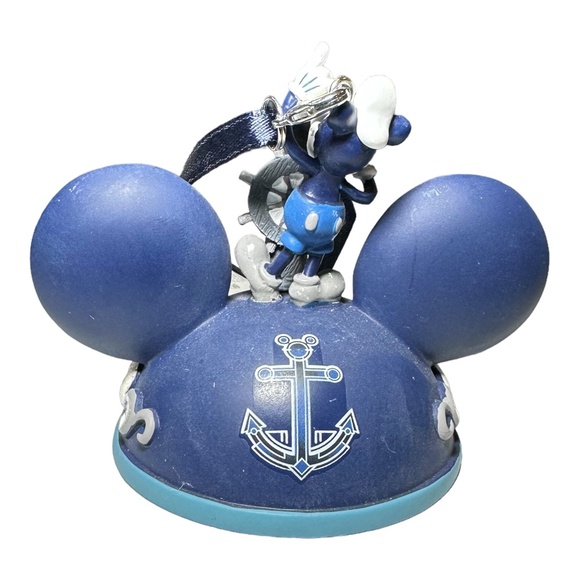 2019 Disney Cruise Line Captain Mickey Ear Hat Ornament - Picture 2 of 2